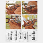 Horse Memorial Photo Collage Fleece Deken (Voorkant)
