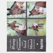 Horse Memorial Photo Collage Fleece Deken (Voorkant)