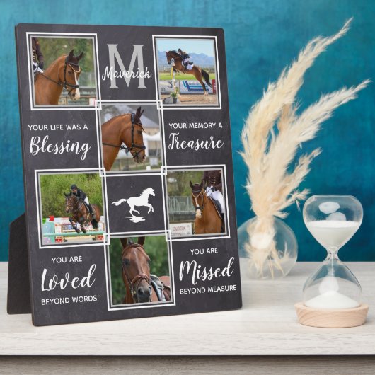 Horse Memorial Photo Collage Fotoplaat (Zijkant)