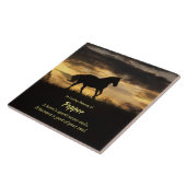 Horse Memorial Spirit met naam Tegeltje (Zijkant)