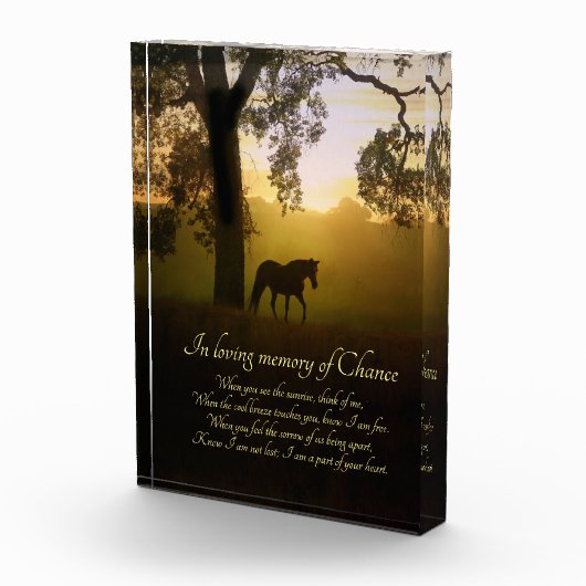 Horse Memorial: Spiritueel mooi Fotoblokken (Rechts)