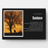 Horse Memorial Spiritueel Poem Heaven Custom Name Fotoplaat (voorkant)