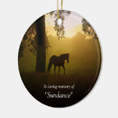 Horse Memorial Sunrise en eikenboom Keramisch Ornament (Links)