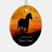Horse Memorial Tribute Galloping Spiritueel Keramisch Ornament (Rechts)