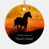 Horse Memorial Tribute Galloping Spiritueel Keramisch Ornament (Voorkant)
