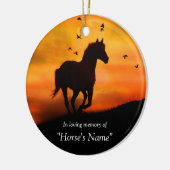 Horse Memorial Tribute Galloping Spiritueel Keramisch Ornament (Links)