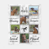 Horse Memorial Unieke fotocollage Fleece Deken (Voorkant)