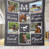 Horse Memorial Unieke fotocollage Fleece Deken