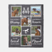 Horse Memorial Unieke fotocollage Fleece Deken (Voorkant)