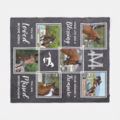 Horse Memorial Unieke fotocollage Fleece Deken (Voorkant (Horizontaal))