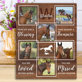 Horse Memorial Unieke fotocollage Fotoplaat