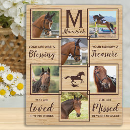 Horse Memorial Unieke fotocollage Fotoplaat