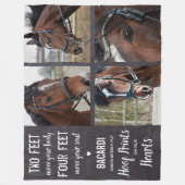 Horse Memorials Equine Keepomwille Photo Collage Fleece Deken (Voorkant)