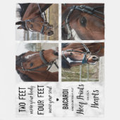 Horse Memorials Keepslag Horse Photo Collage Fleece Deken (Voorkant)