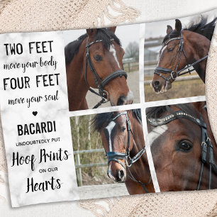 Horse Memorials Keepslag Horse Photo Collage Fleece Deken