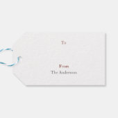 Horse Merry Christmas gepersonaliseerd Cadeaulabel (Achterkant Horizontaal)