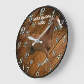 HORSE MET 24 UUR DIAL GROTE KLOK (Hoek)