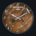 HORSE MET 24 UUR DIAL GROTE KLOK<br><div class="desc">HORSE-MET 24 UUR DIAL-VOEG SOMMIGE TEKST TOE.</div>