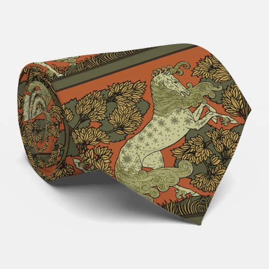 Horse middeleeuwse kunstwerken stropdas (Opgerold)