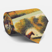 Horse minuskunst George Seurat pointillist schilde Stropdas (Opgerold)