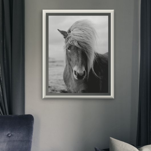 Horse Modern Farmhouse Cabin Western Poster
