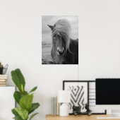 Horse Modern Farmhouse Cabin Western Poster (Thuiskantoor)