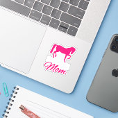 Horse moeder sticker (Laptop met iPhone)