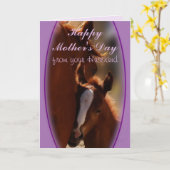 Horse Moederdag 2 van Man- of elke gelegenheid Kaart (Gele Bloem)