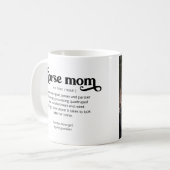 Horse Mom Custom Foto en Tekst Koffie Mok (Voorkant links)