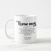 Horse Mom Custom Foto en Tekst Koffie Mok (Links)