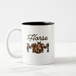 Horse Mom Tweekleurige Koffiemok