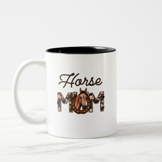 Horse Mom Tweekleurige Koffiemok (Links)