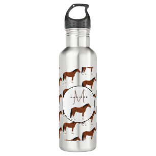 Horse Monogrammed School Waterfles