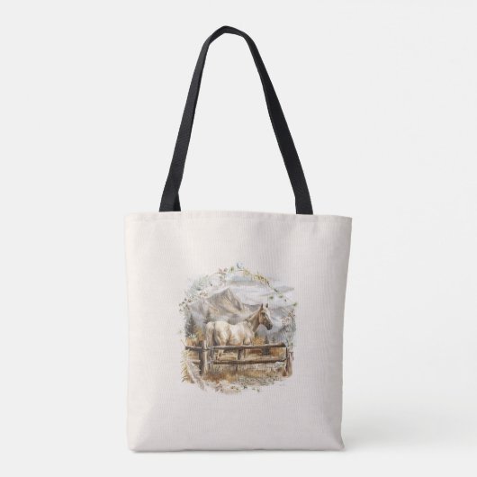 Horse Mountain Ranch Schouder Canvas tas (Achterkant)