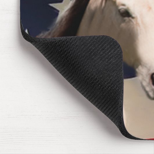 Horse Mousepad Amerikaanse vlag Muismat (Hoek)