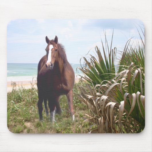 Horse Mousepad Beach Muismat (Voorkant)