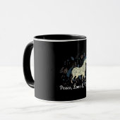 Horse Mug – Run Free, Live Wild Design Mok (Voorkant links)