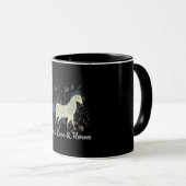 Horse Mug – Run Free, Live Wild Design Mok (Voorkant rechts)