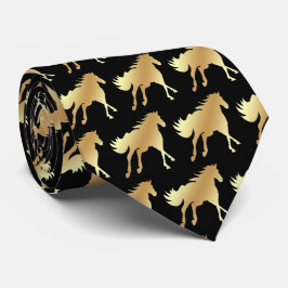 Horse Mustang Team Mascot Football Necktie Stropdas