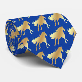 Horse Mustang Team Mascot Football Necktie Stropdas