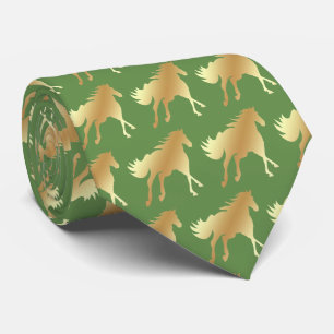 Horse Mustang Team Mascot Football Necktie Stropdas