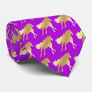 Horse Mustang Team Mascot Football Necktie Stropdas