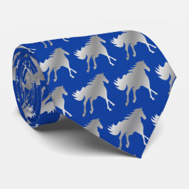 Horse Mustang Team Mascot Football Necktie Stropdas