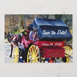 Horse n Buggy Save the Date Wedding Kaart