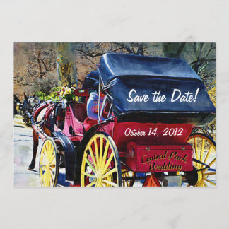 Horse n Buggy Save the Date Wedding Kaart