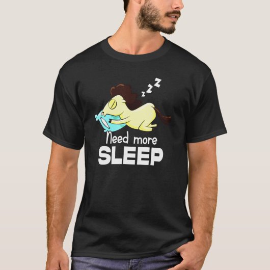 Horse Napping Equestrian Lazy Bedtime T-shirt (Voorkant)