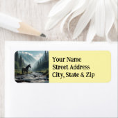 Horse Natuur Return Adreslabel Etiket (Insitu)