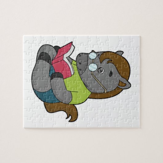 Horse Nerd Book Glasses Legpuzzel (Horizontaal)