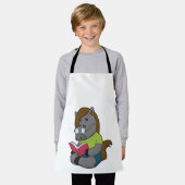 Horse Nerd Book Glasses Schort (Gedragen)