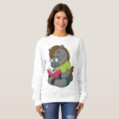 Horse Nerd Book Glasses Trui (Voorkant volledig)